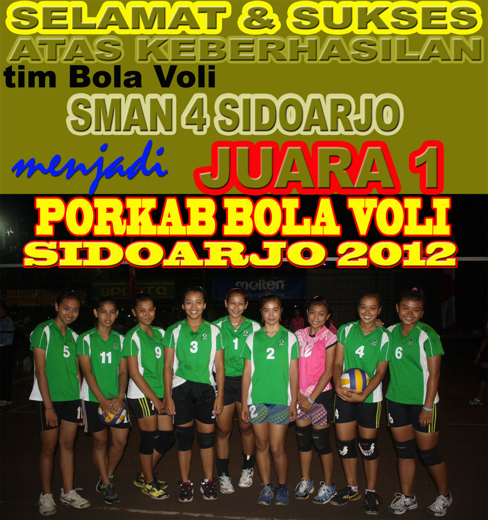 SMAN 4 Juara Porkab Bola Voli Sidoarjo 2012 Sparta Volleyball